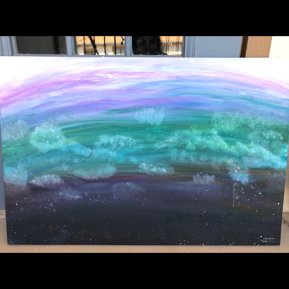Watercolor Sky Gradient Painting